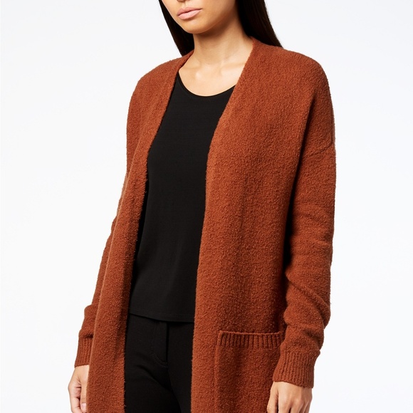Eileen Fisher Sweaters - NWT! Eileen Fisher Long Open-Front Cardigan Nutmeg